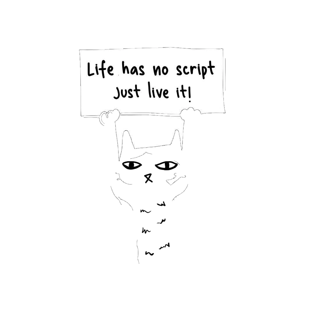 Life Has No Script Just Live It! Sticker